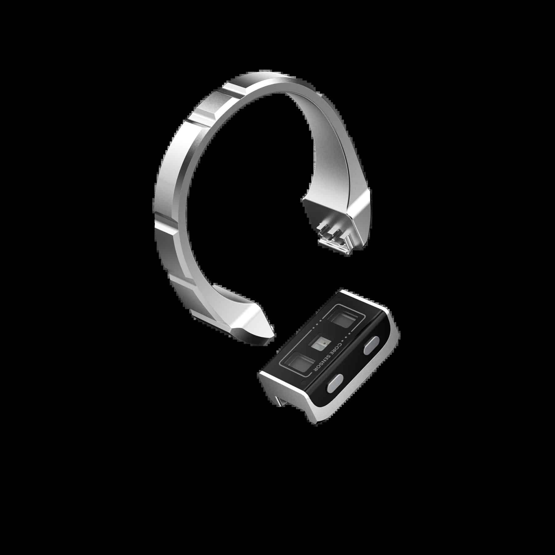 Il modulo Cube accanto all'anello in metallo che lo ospita. Alloop Trio