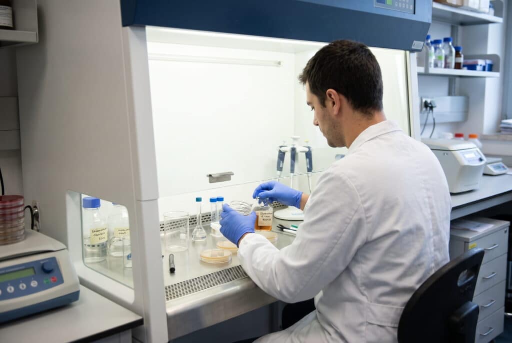 La manipolazione e la coltura controllata di Escherichia coli modificato per la secrezione di vescicole terapeutiche (OMV) contro colite ulcerosa e morbo di crohn