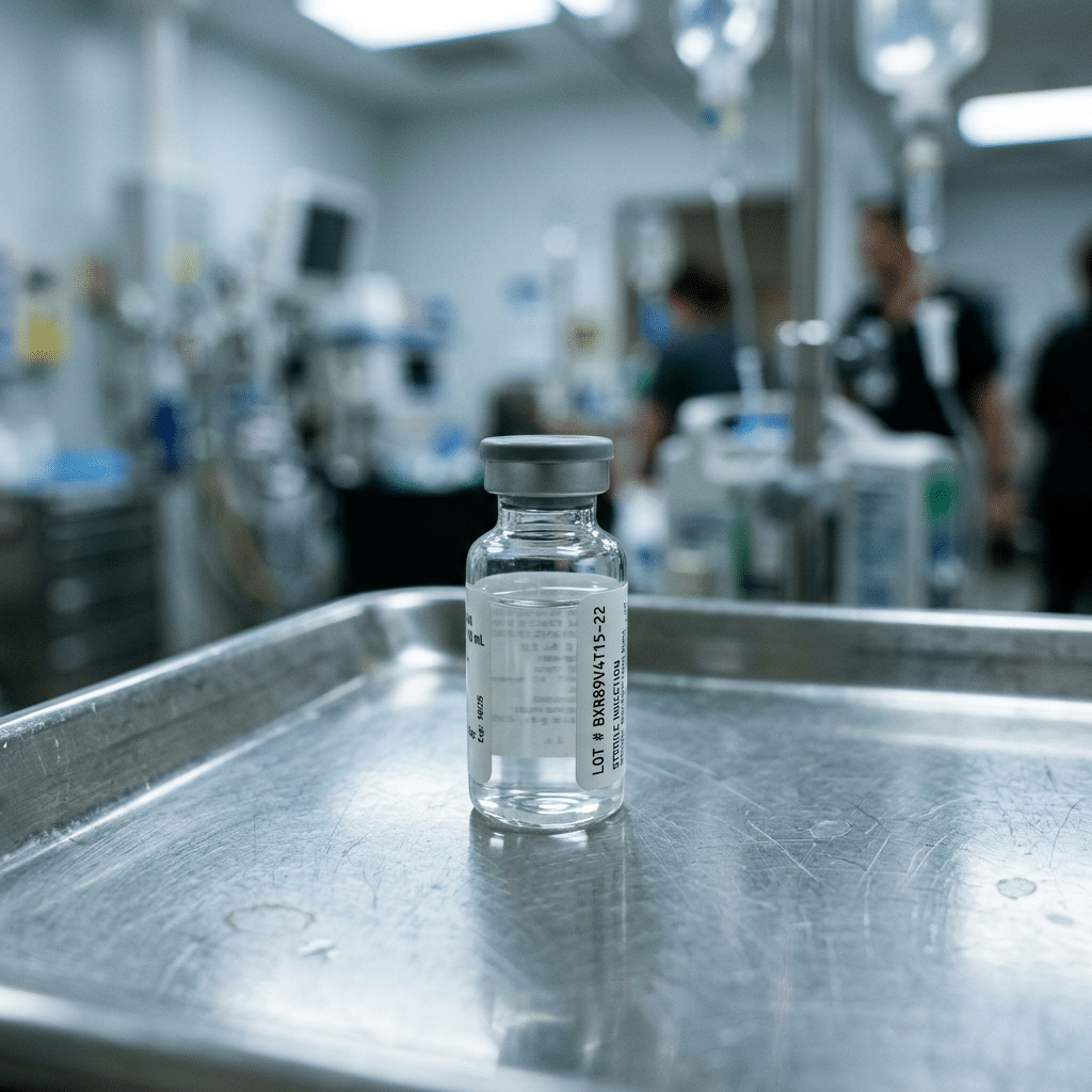 Una fiala, un codice, nessun nome commerciale: così arriva una prima volta in medicina.