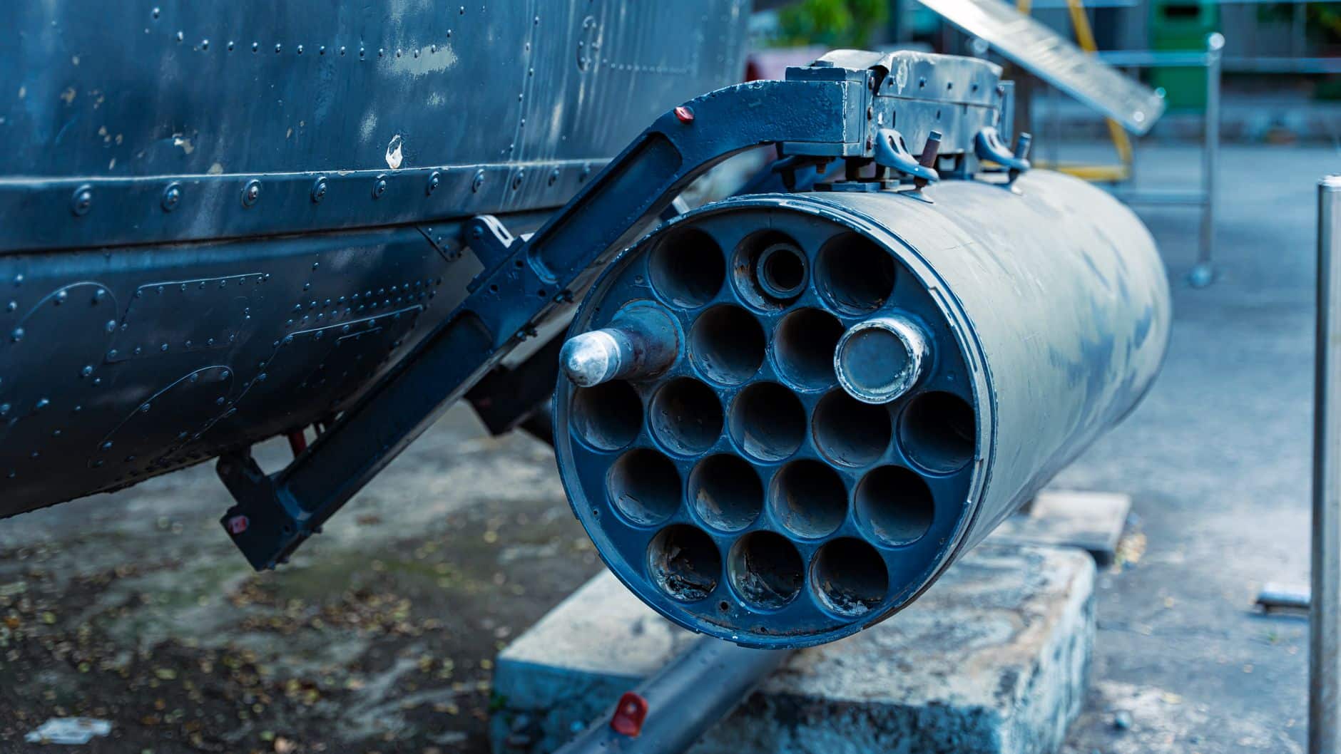 Pod di razzi da 70 millimetri simili a quelli montati sul drone cargo armato