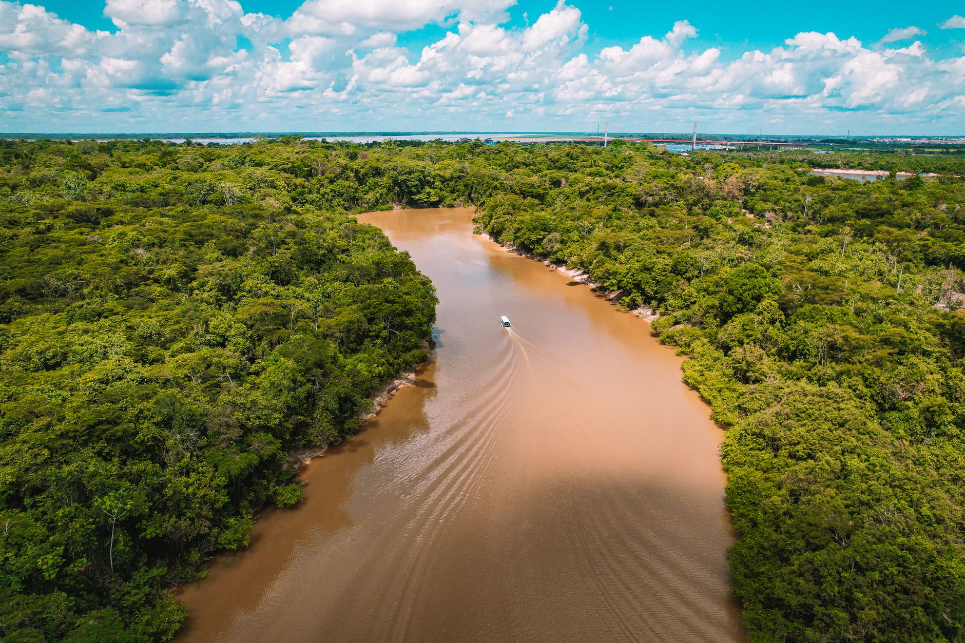 Veduta aerea di un fiume in Amazzonia, uno dei temi in gioco alle elezioni in Brasile