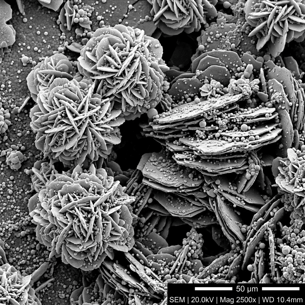 Nanocluster d'oro con particelle di platino, il catalizzatore dell'impianto elettronico di Zurigo: al microscopio sembrano rose del deserto